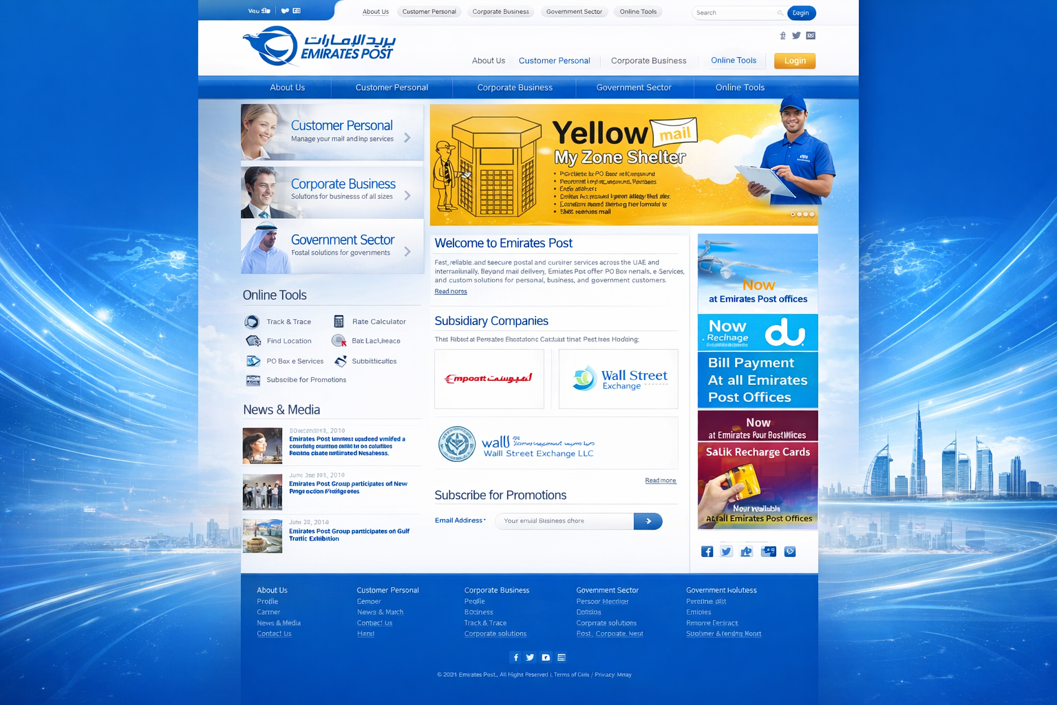 Redesigning the Emirates Post Website A UX Case Study Story - Content Image Top