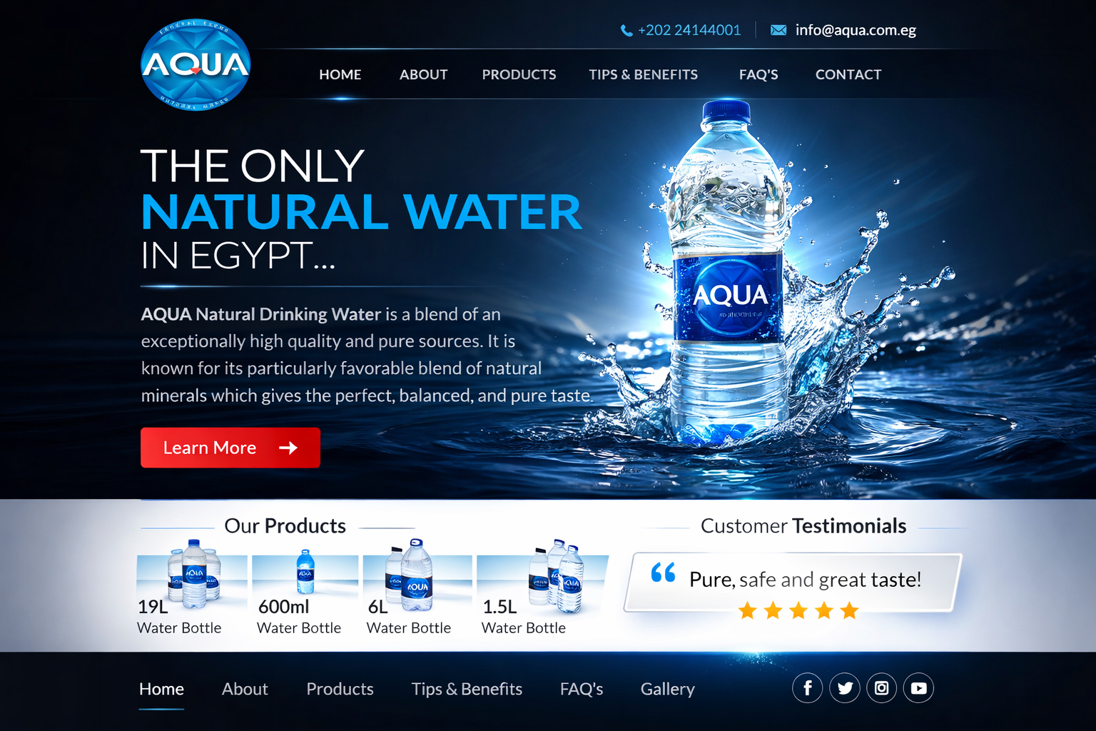 AQUA Egypt Website Revamp and Database Migration Success Story - Content Image Top