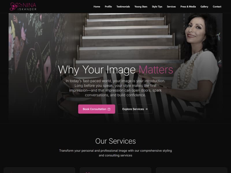 NinaIskander.com Rebuild: Solo UI/UX + WordPress Launch